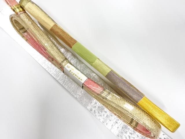 未使用品　正絹　佐賀錦　帯締め　2本セット